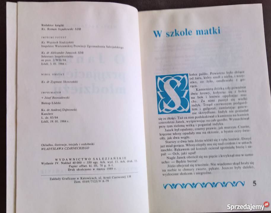 O Janku Przyjacielu Młodzieży Maria Kączkowska Książki dla dzieci