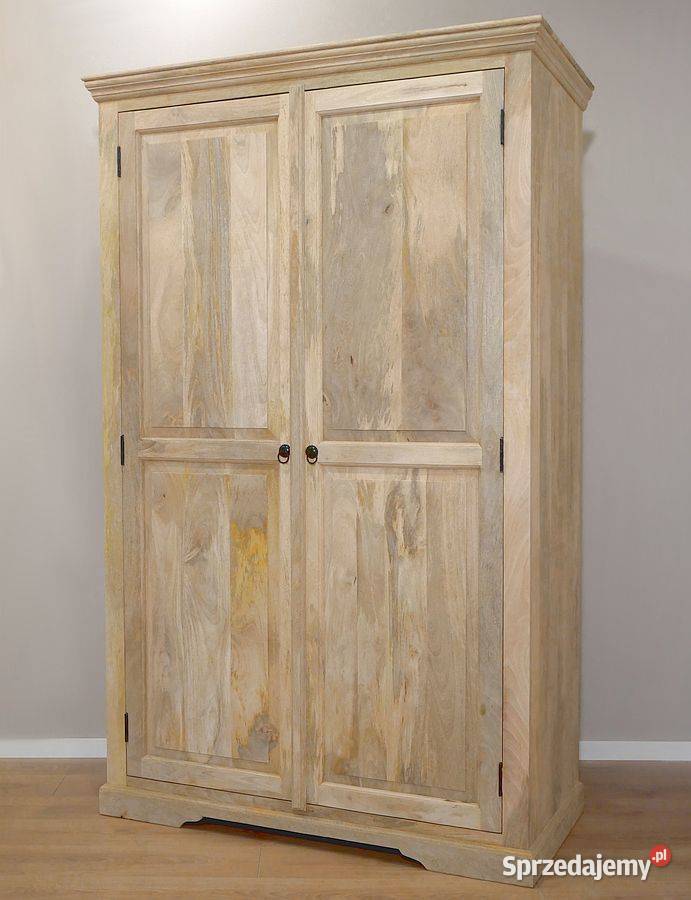 Jasna rzeźbiona drewniana szafa prowansalska Lublin