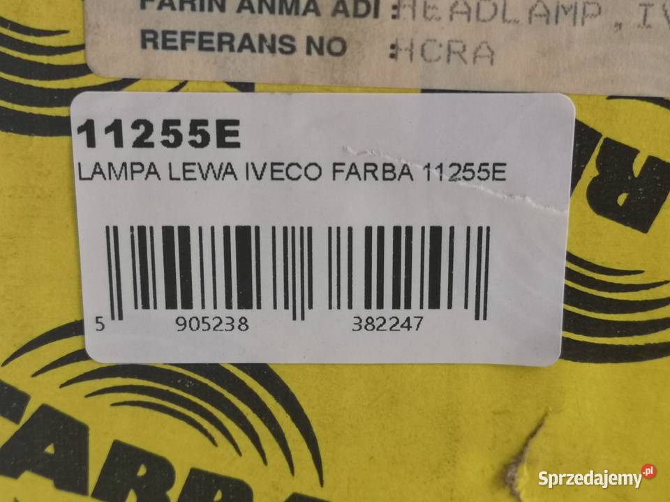 LAMPA LEWY PRZÓD IVECO Z TURBO Z 1987 NOWA FARBA sprzedam
