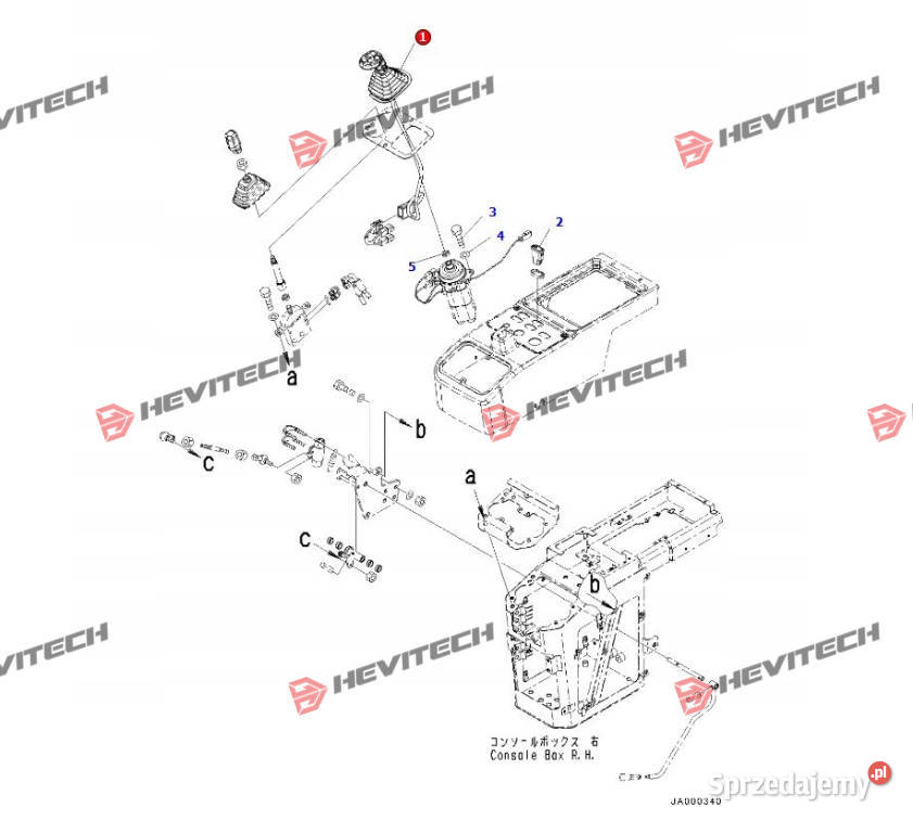 Joystick Komatsu 4184338215 WA65 WA70 WA80 WA90 Motoryzacja Gądki sprzedam