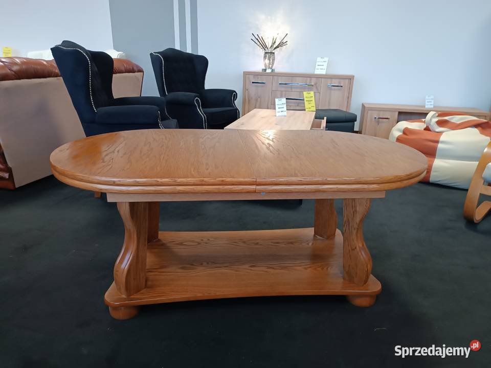 Nowa ława Dębowa OWALNA ROZKŁADANA do 200 70 opolskie Olesno