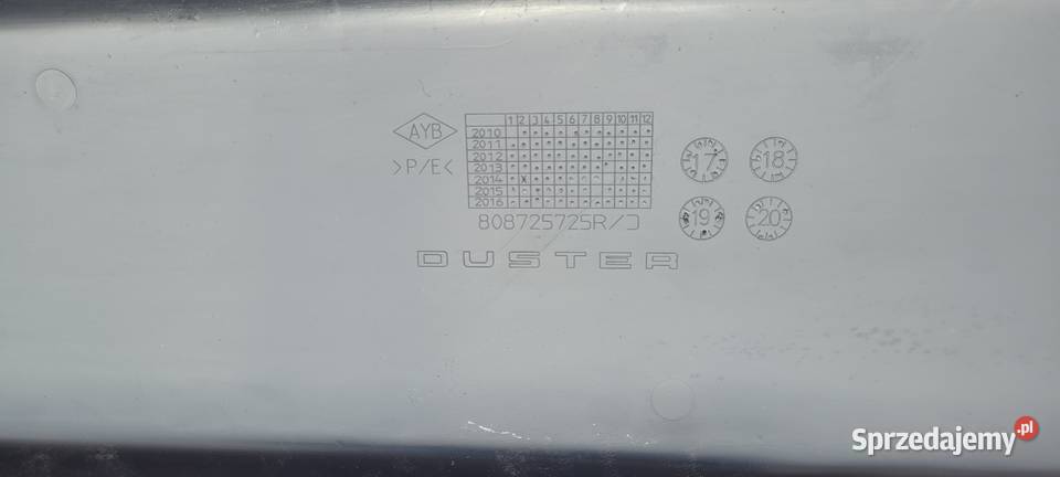 DACIA DUSTER 1 I 10 LISTWA DRZWI PRAWY PRZÓD