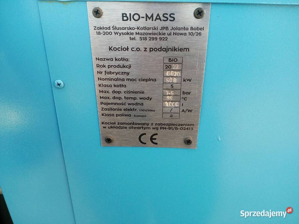 Kotły co 5klasy na zamówienie Wysokie Mazowieckie
