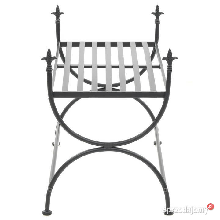 Ławka w stylu vintage metalowa 83x42x55 czarna Warszawa sprzedam