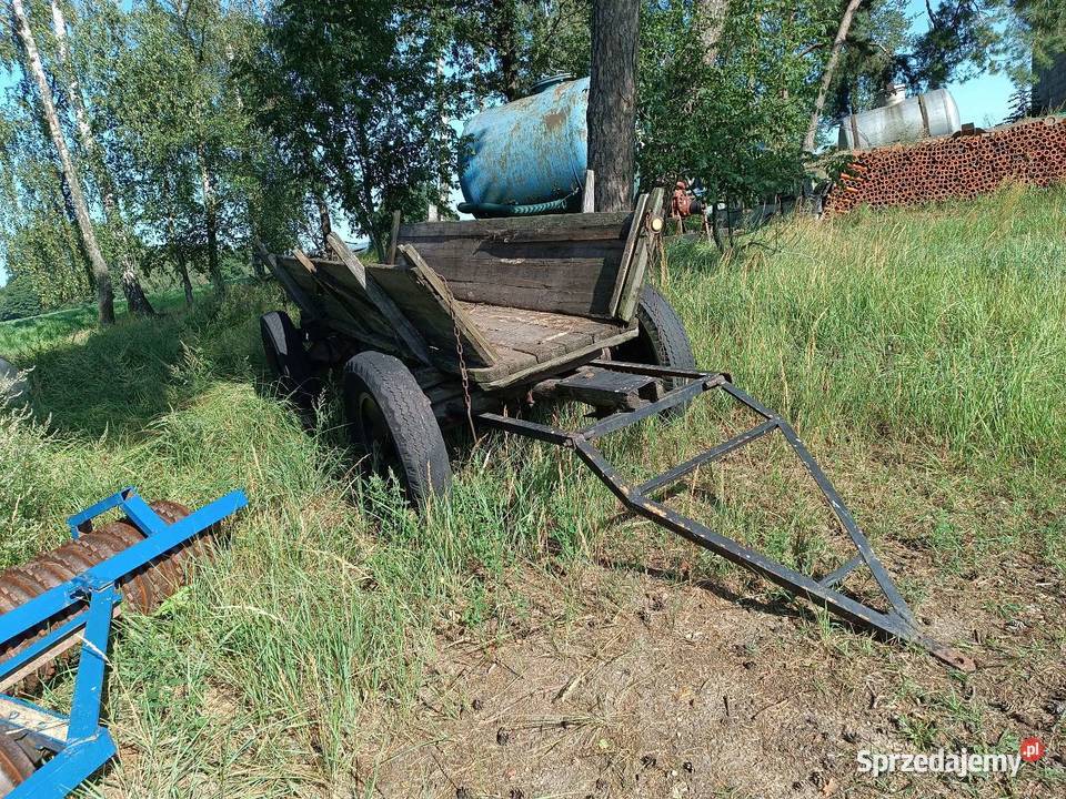 Stary wóz konnybryczka z zaczepem do ciągnika Kotłów