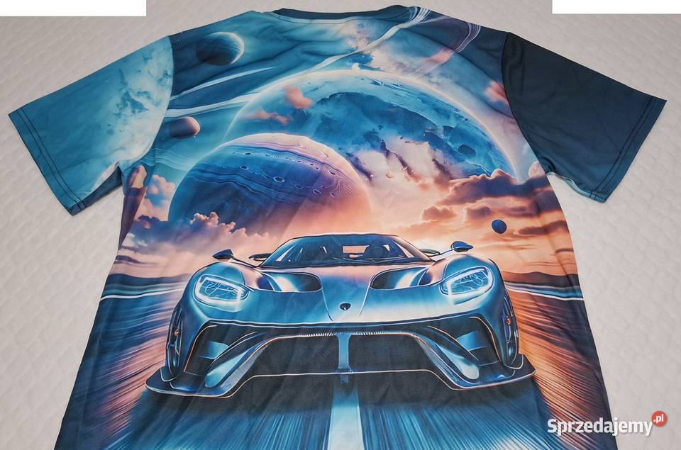 Koszulka krótki rękaw Tshirt wielobarwna auto