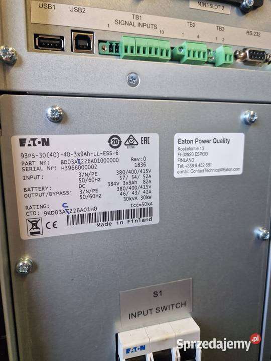Szafa UPS Zasilacz awaryjny 3fazowy 30kVA30kW Środa Wielkopolska