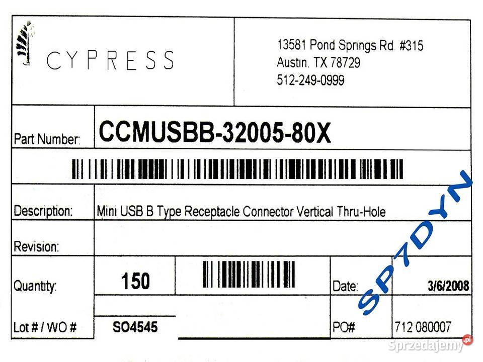 Gniazdo USB B mini Firmowe USA Ozorków