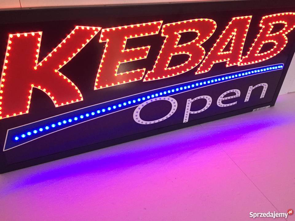 Reklama diodowa KEBAB 100x40 zewnętrzna Gastronomia mazowieckie Pomiechówek sprzedam