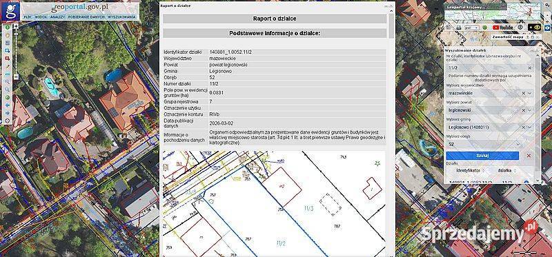 Działka na sprzedaż 831 mkw Legionowo Łowicka budowlana mazowieckie