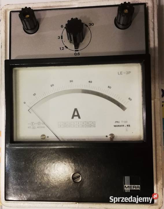 Amperomierz laboratoryjny LE3P 06 12 A 36 A 12 Elektryka i akcesoria Dąbrowa Górnicza