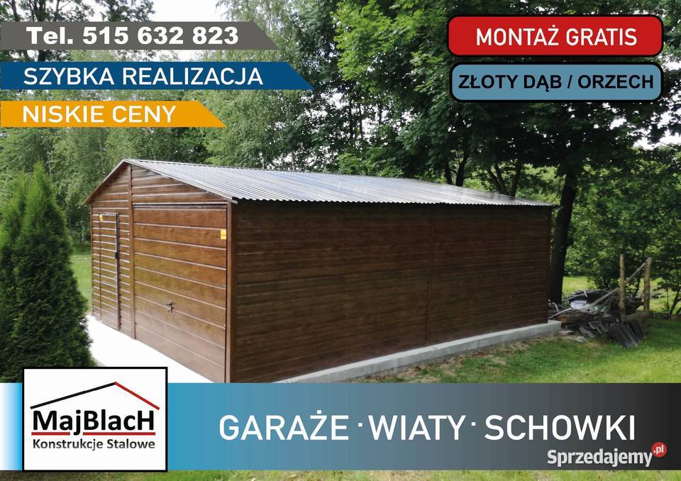 Ładny Garaż Blaszany Grafit 6x6 Blaszak Śrem