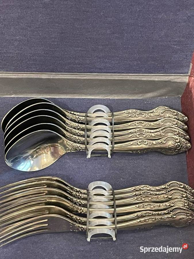 Zestaw pięknie zdobionych rosyjskich sztućców małopolskie Kraków