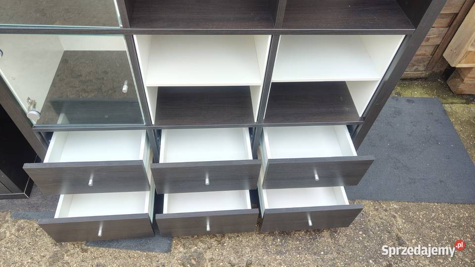 Regał IKEA Kallax 4x3 czarnobrąz witryna Warszawa