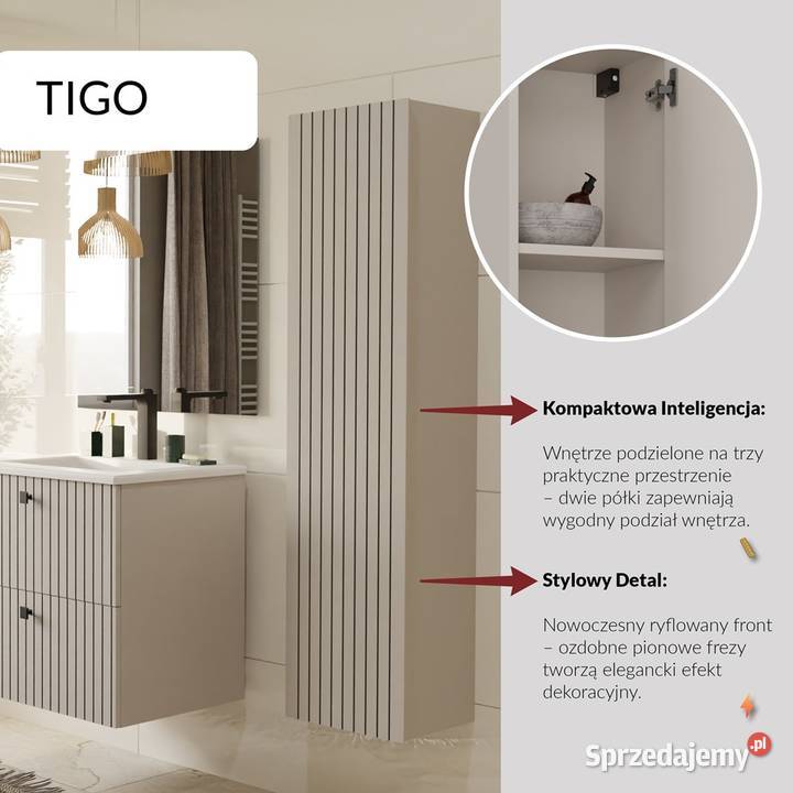 Szafka łazienkowa wisząca TIGO 1D 135cm