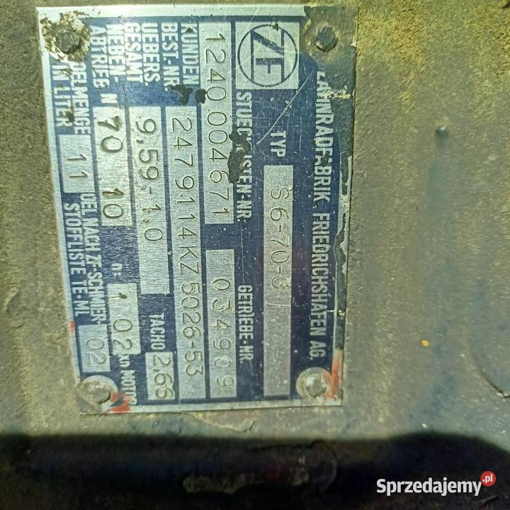 Magirus Skrzynia Biegow ZF S6703 Bielsko-Biała