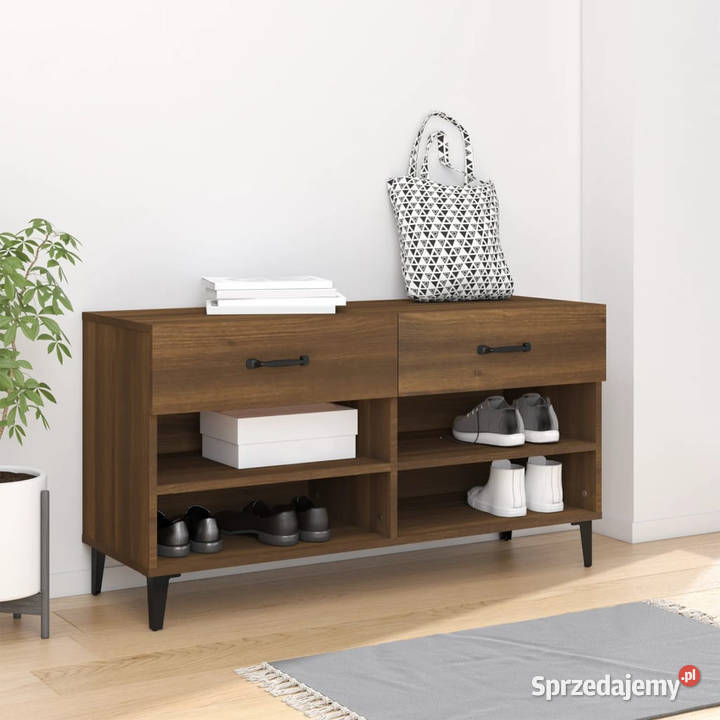 Szafka na buty brązowy dąb 102x35x55 WM817572 Warszawa