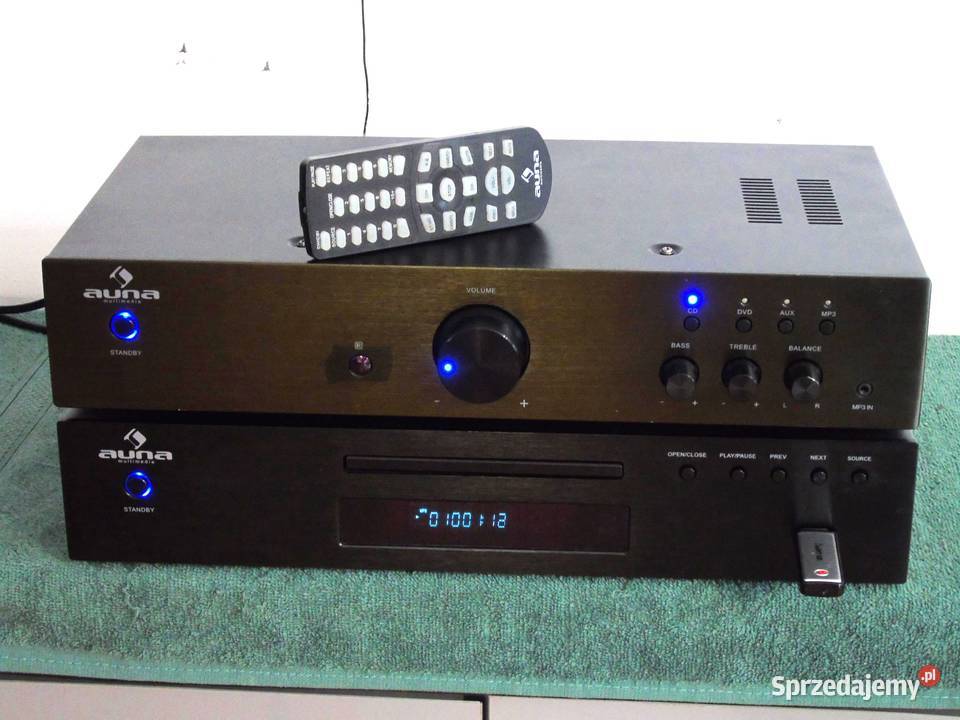 Śliczny zestaw stereo Auna pilot USB mp3 CD Rds podkarpackie Jasło sprzedam