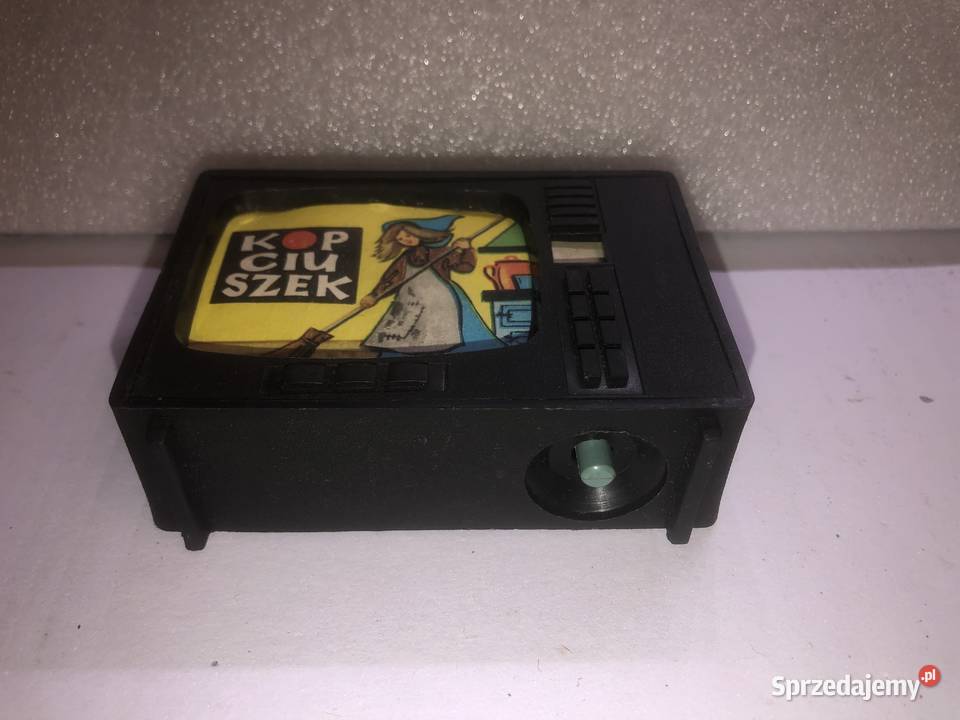 Telewizorek zabawka z przezroczami bajka o Jaworzno