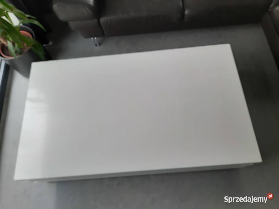 Stół ławastolik kawowy Kare Desing połysk biały 80cm śląskie Wodzisław Śląski