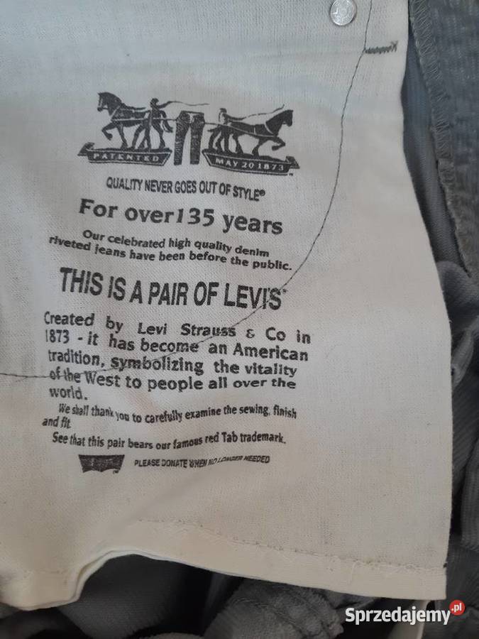 Spodnie męskie sztruksowe Levis Levis 505 W32 Levi's Knurów