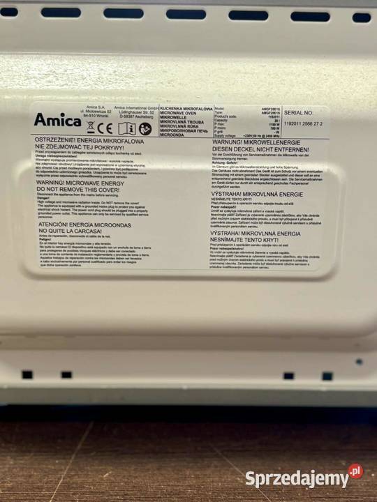 Kuchenka mikrofalowa AMICA AMGF20E1S Elbląg
