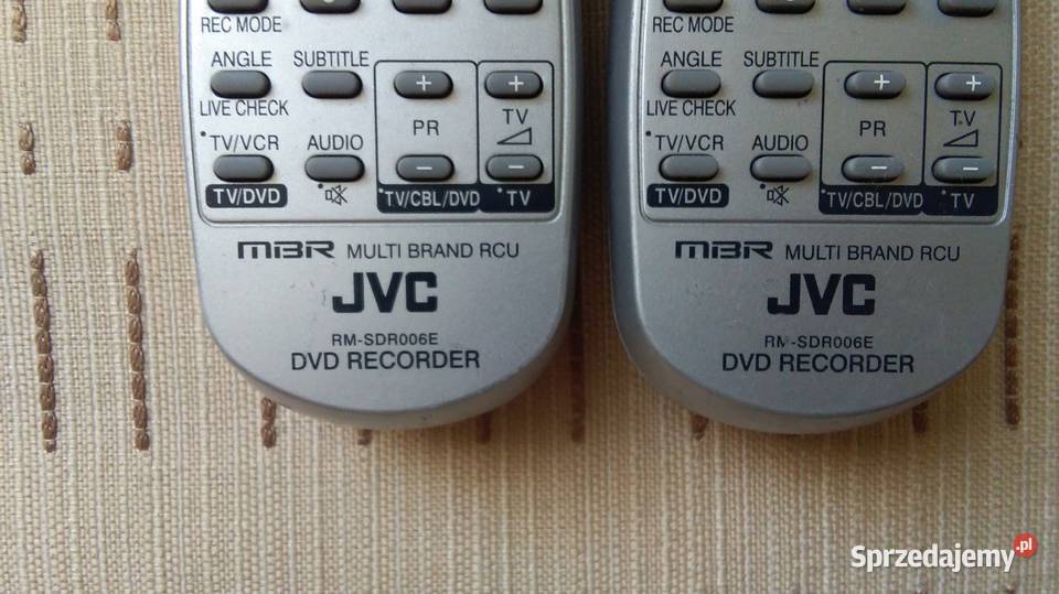 Oryginalne piloty JVC RMSDR006E nagrywarki DVD Opole