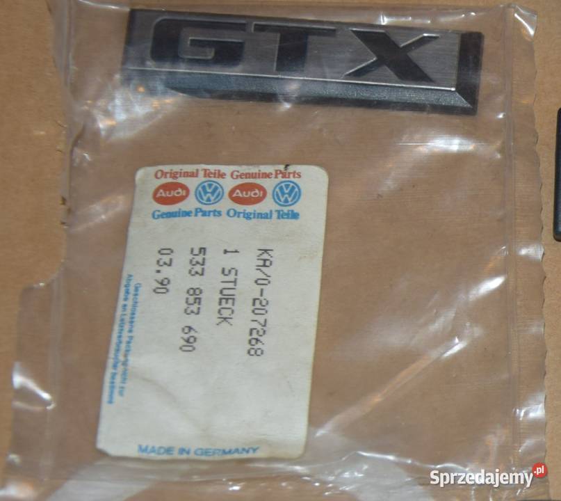 Emblemat nowy GTX VW Scirocco II oryginał Na Suwałki