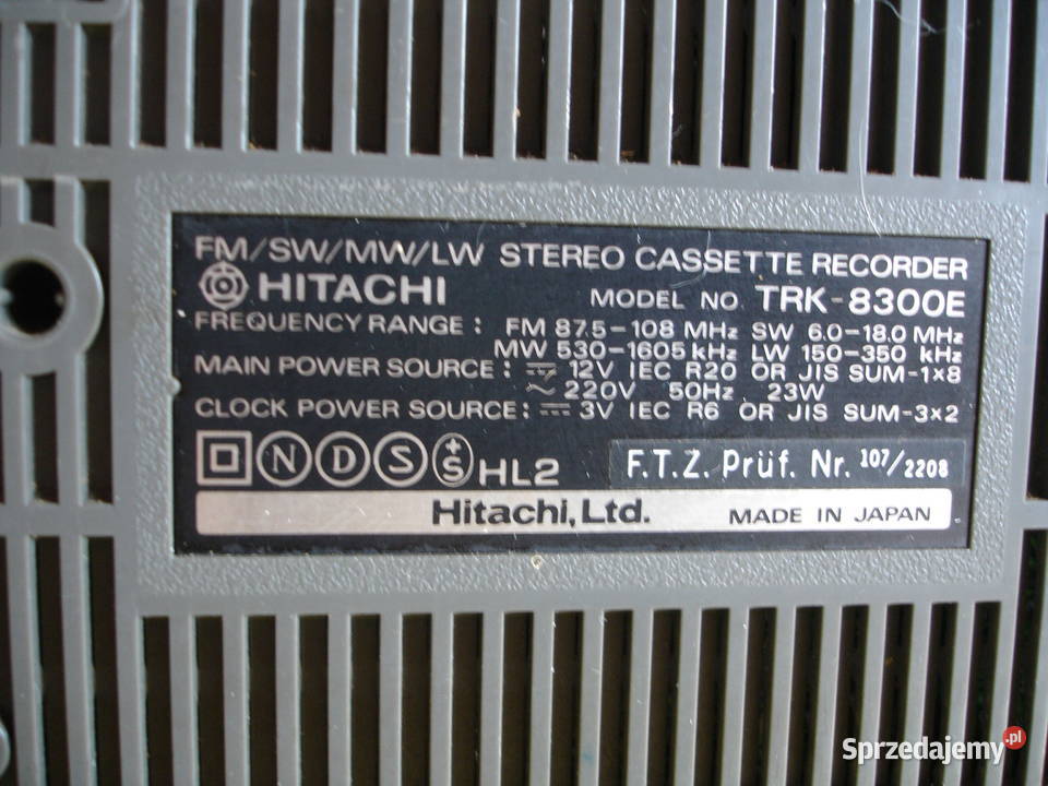 Radiomagnetofon HITACHI TRK8300E Zielona Góra