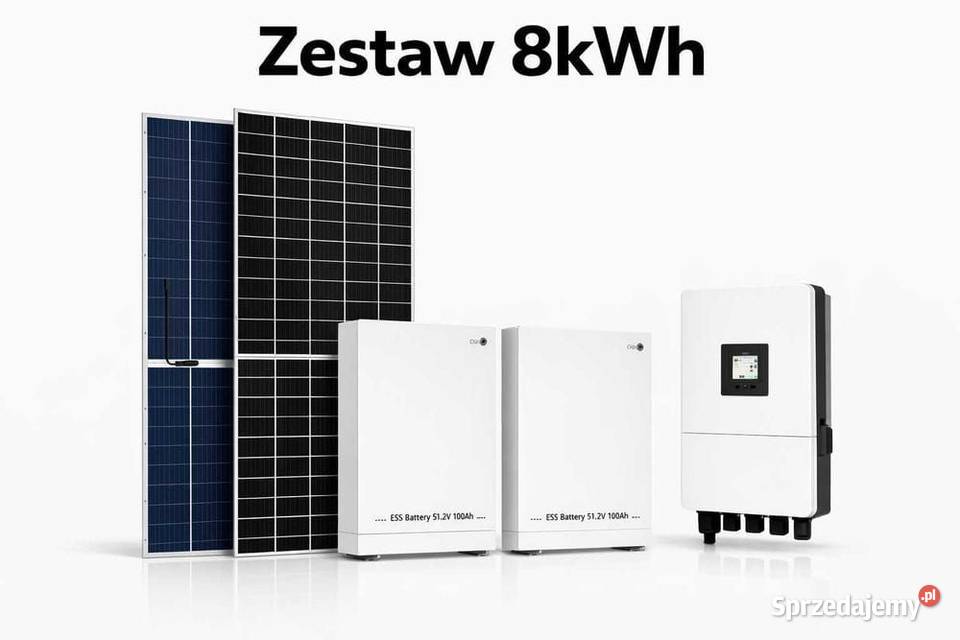 Zestaw budżetowy 8kWh LV panele inwerter 3 sprzedam