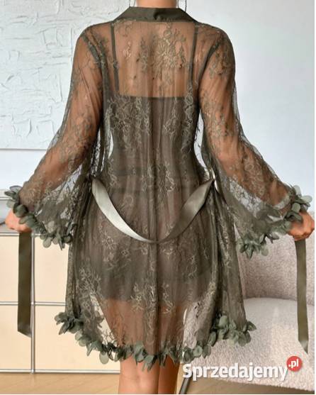 komplet koronkowy szlafrok i koszulka nocna Rozmiar XL Warszawa