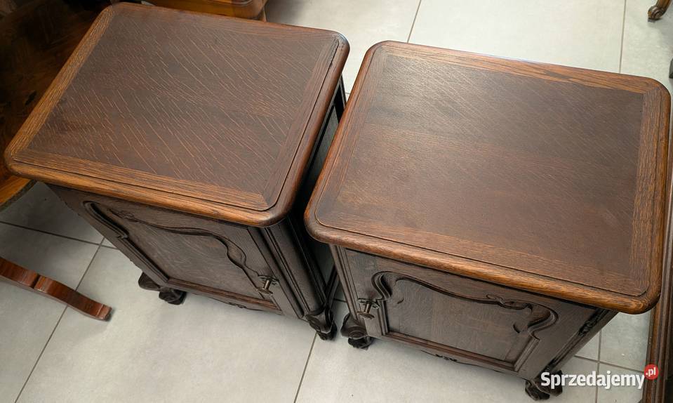 Piękne ciemne dębowe szafki ludwikowskie sklep Dąbrowa Górnicza sprzedam