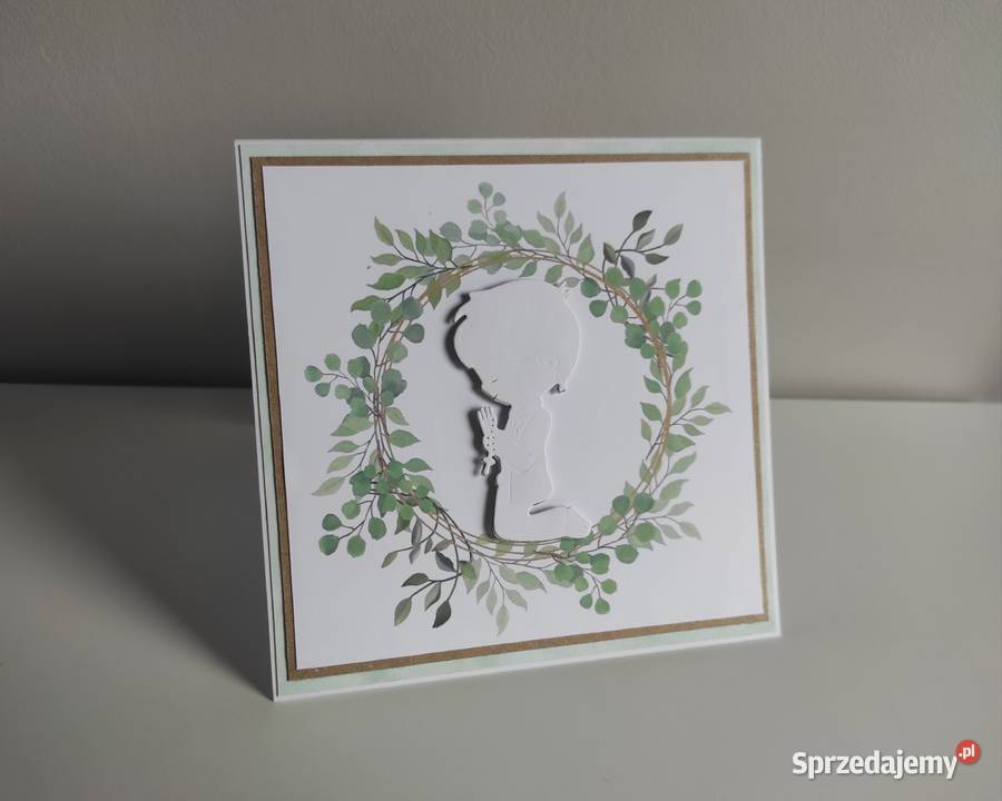 Kartka na Komunię Świętą ręcznie robiona Łódź sprzedam