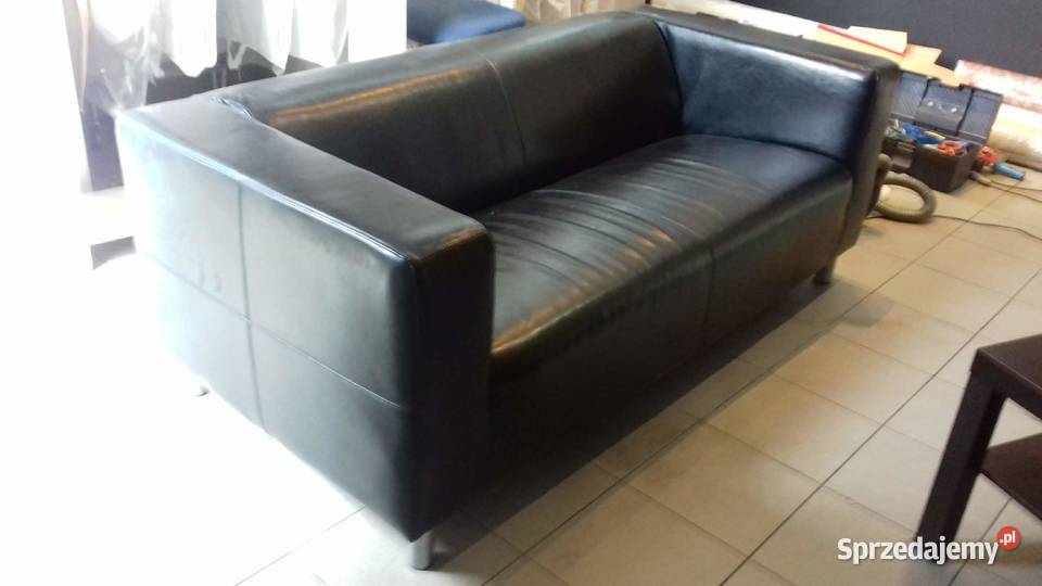 Sofa skórzan trzyosobowa 185cm Ikea stan idealny