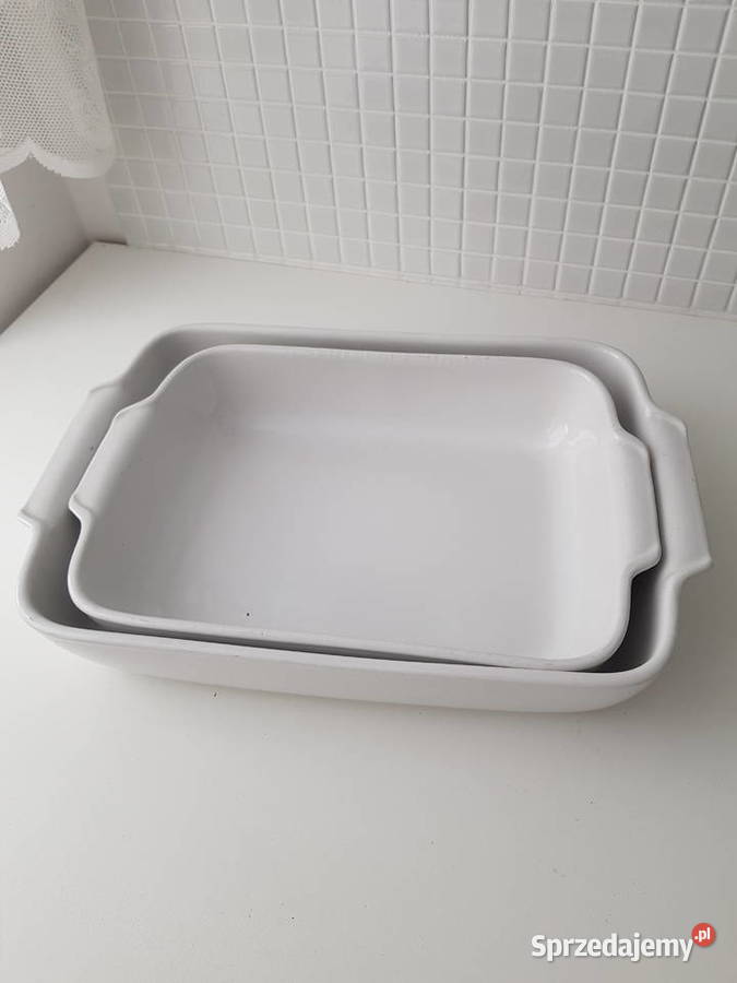 Zestaw 2 ceramicznych naczyń żaroodpornych Naczynia żaroodporne śląskie Siemianowice Śląskie
