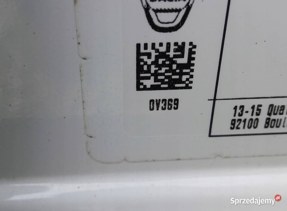 Dacia Duster II 2223R DRZWI PRAWY PRZÓD Biały Oleśnica