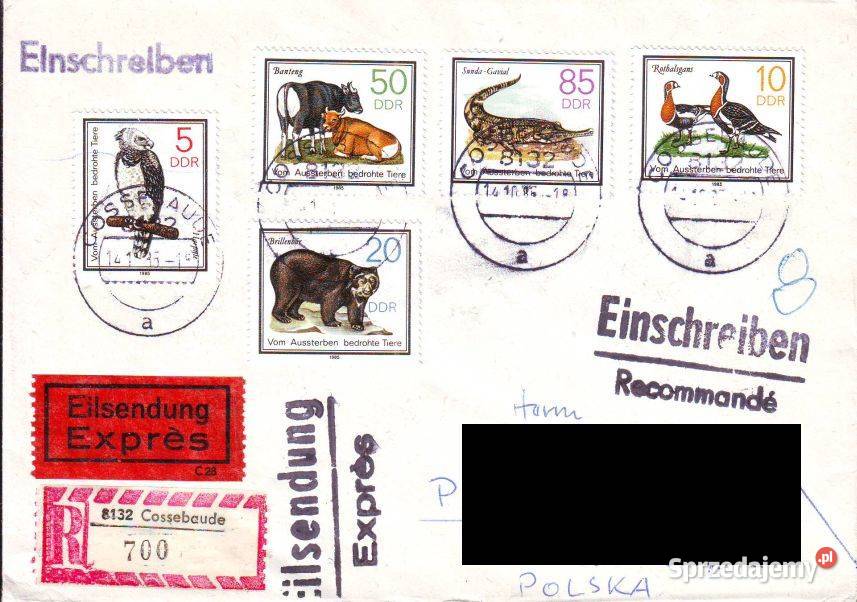 Kop z koresp Filat NRD Polska 1985 śląskie Gliwice