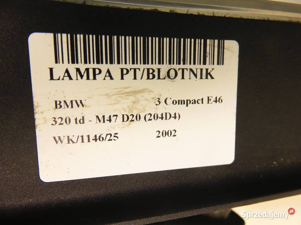 LAMPA PRAWA TYLNA BMW 3 Compact E46 6920238 małopolskie sprzedam