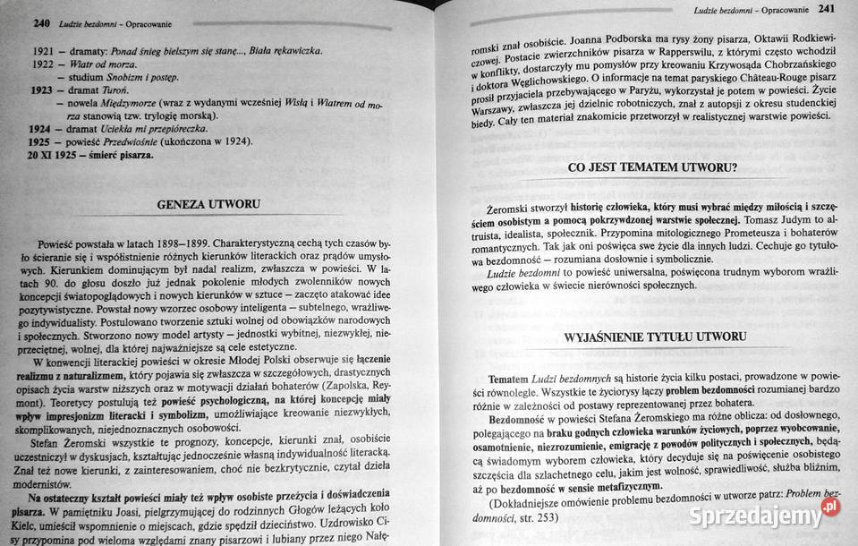 Ludzie bezdomni Stefan Żeromski Lektura z Chełm