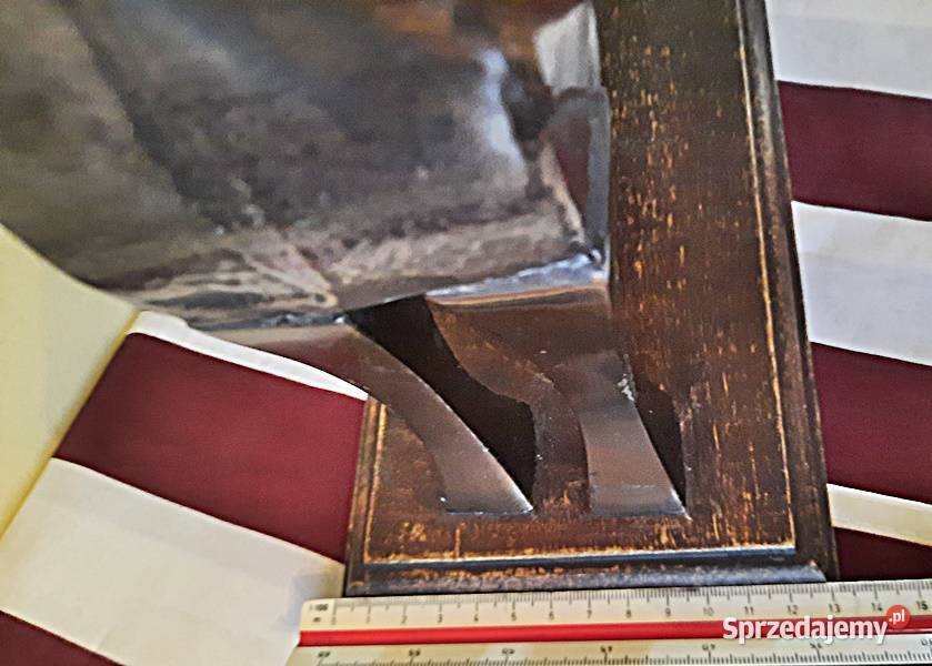 Koń dekoracja ceramika drewno wysokość 35 brązowy Ostrów Wielkopolski