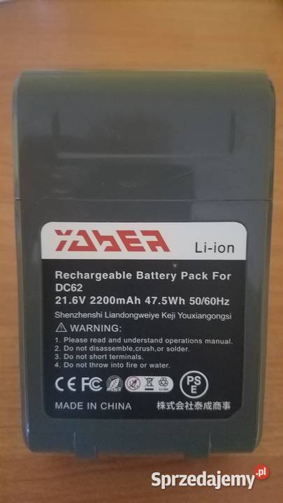 Akumulator do Dyson 2200mAh V6 Yaber DC 58 59 61 Części i Akcesoria