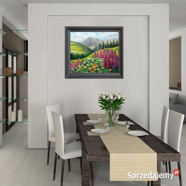 Obraz olejny Pejzaż górski lubelskie Lublin sprzedam