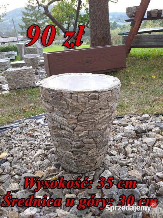 66 Doniczka z kamienia naturalnego donica Długołęka-Świerkla