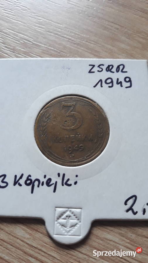 3 Kopiejki ZSRR 1937 r 1940 r 1949 r wielkopolskie Konin