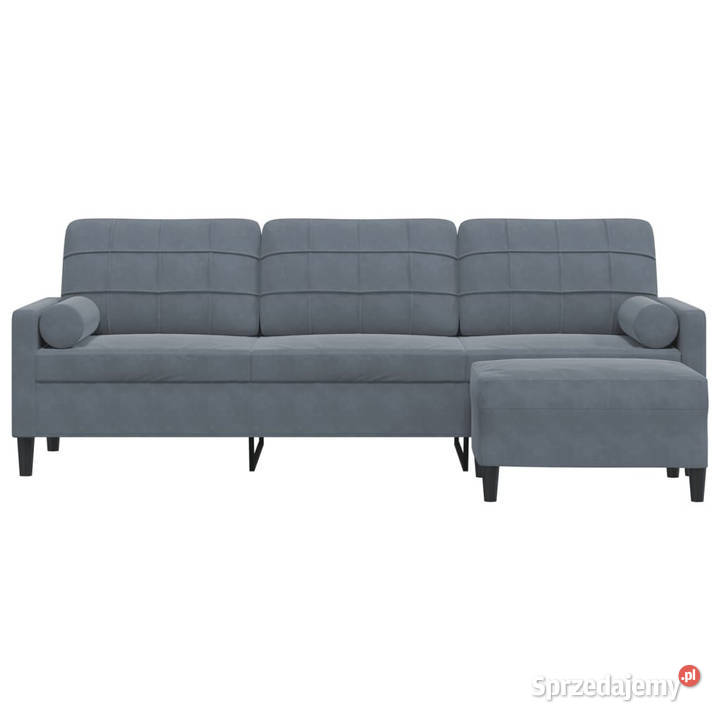 3osobowa sofa z podnóżkiem ciemnoszara 210 Warszawa sprzedam