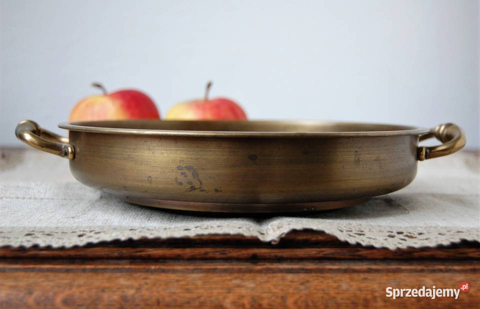 Patera mosiężna mosiądz ceramika Szwajcaria Patery Lublin sprzedam