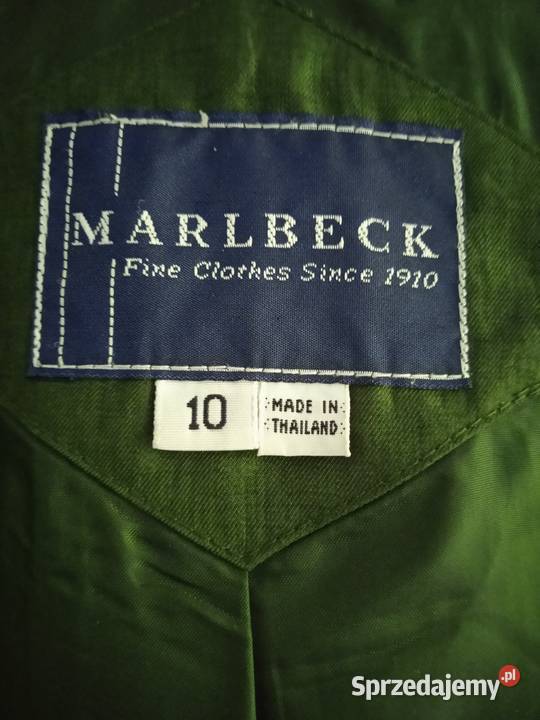 PIĘKNY LETNI PŁASZCZ BUTELKOWA ZIELEŃ MARLBECK r Piła