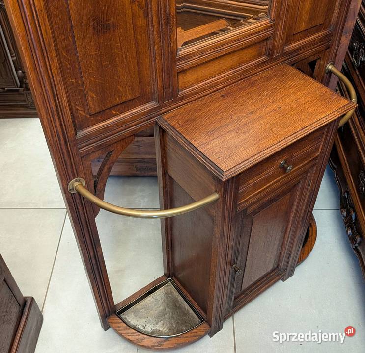 Piękna dębowa garderobawieszak secesyjnysklep Dąbrowa Górnicza