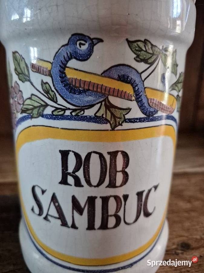 Ceramiczny malowany pojemnik apteczny Ścibórz