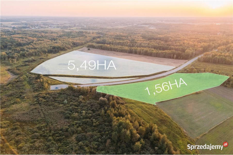 Działka przemysłowa 156 HA Podborze Mielec 103m
